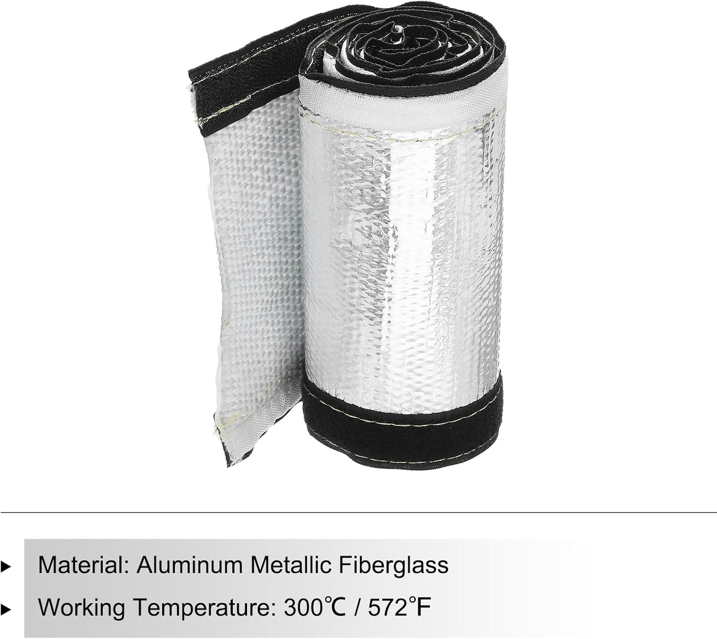 Cubierta calor aluminizada 1 2/5"ID x 3.2ft fibra vidrio