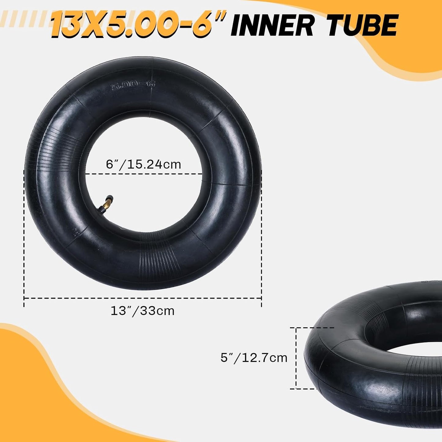 2 Tubos Interiores 13x5.00-6 TR87 para Go Karts ATV