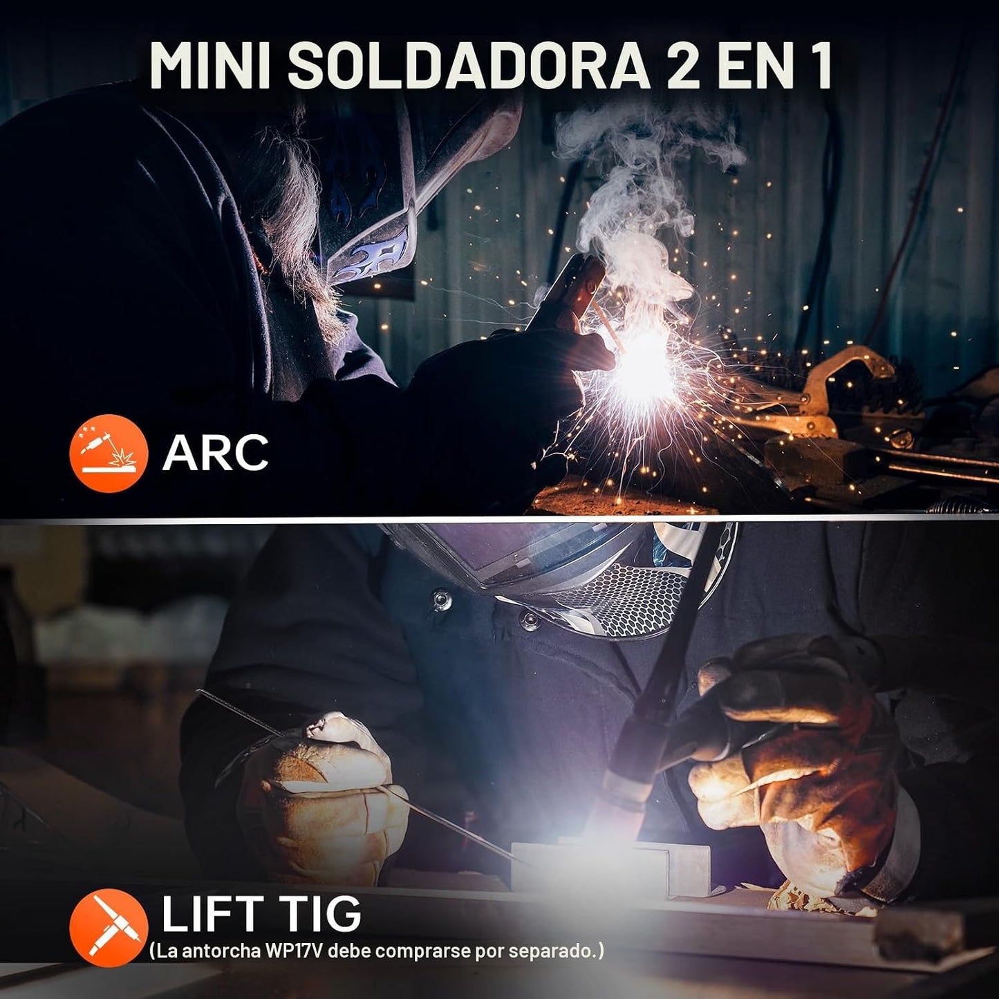 Soldador MMA TIG 110V Pantalla LCD Inversor IGBT