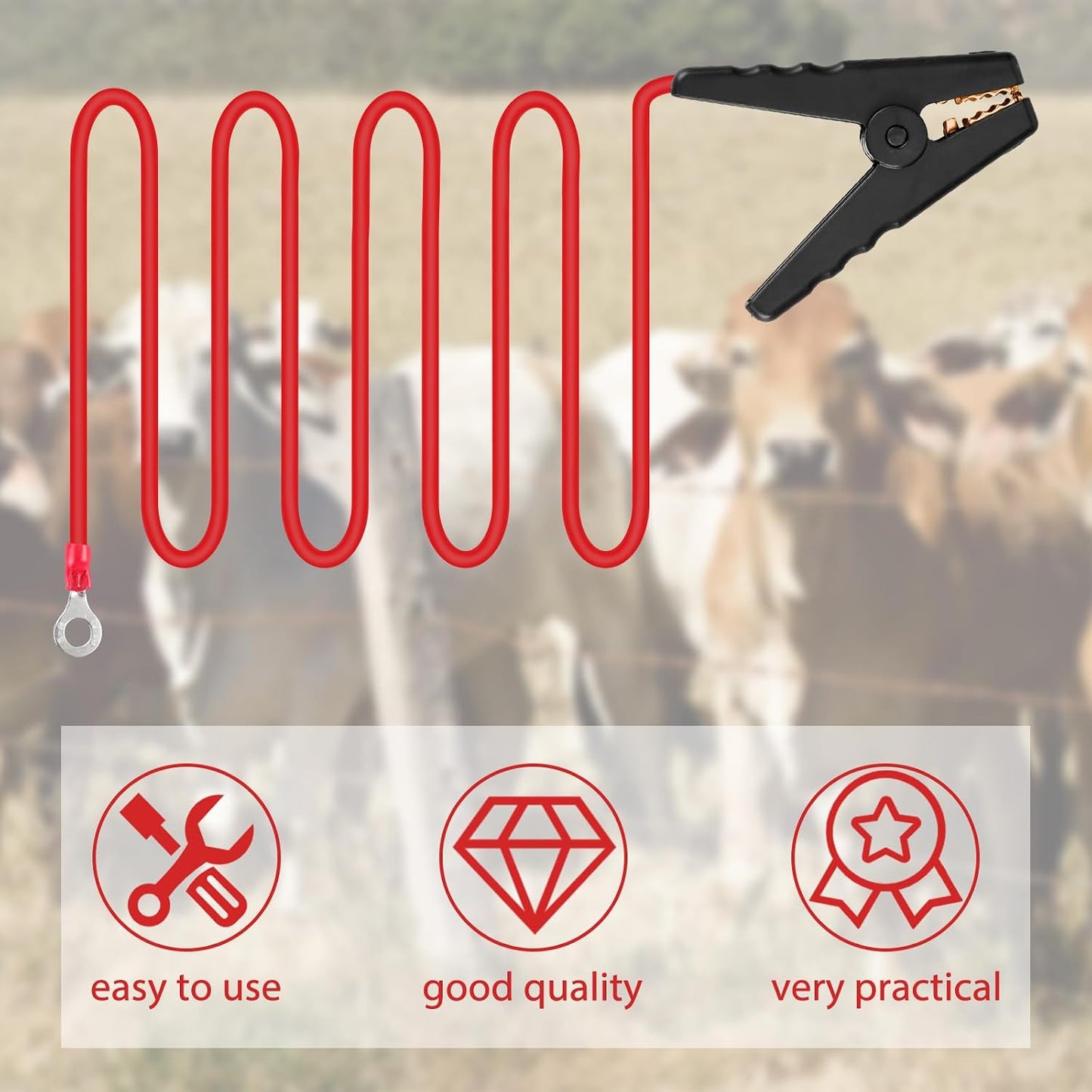 6 Pzas Conectores Cable Solares con Clip de Cocodrilo