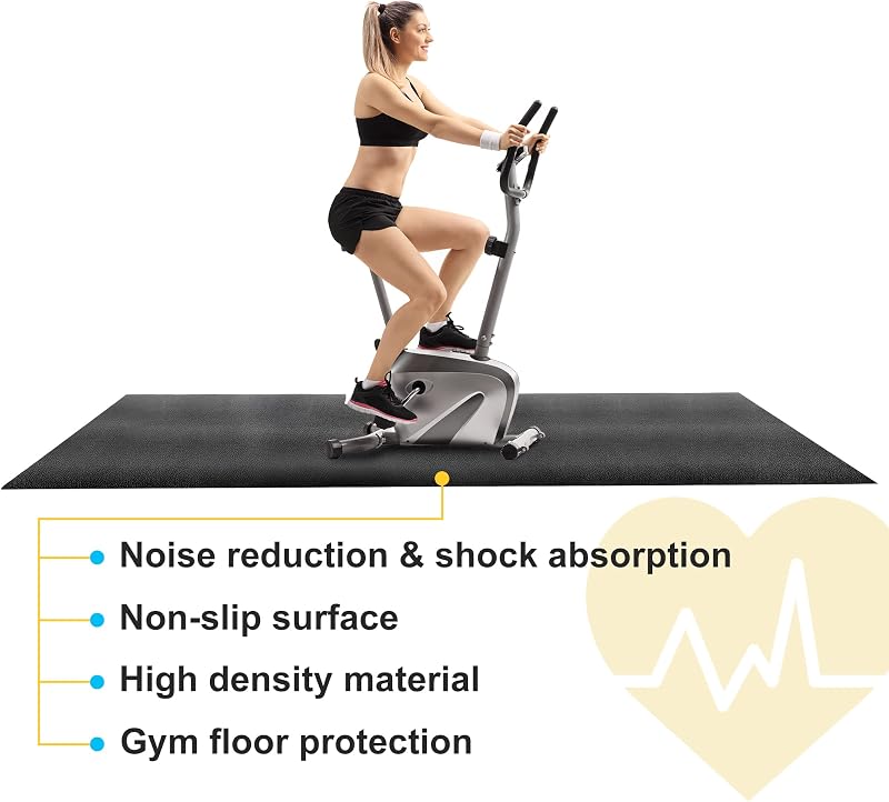 Alfombrilla gimnasio 96x38" antiderrap resistente