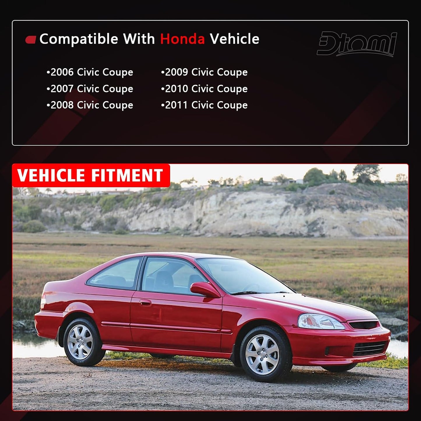 Moldura cinta goma puerta Honda Civic 2P 72410-SVA-A01ZA