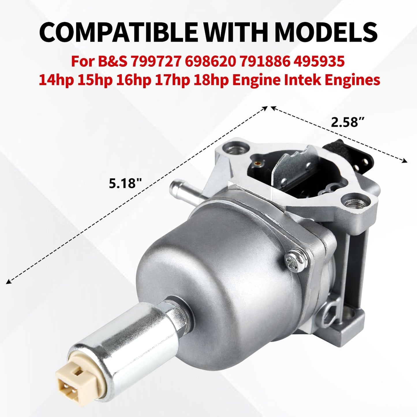 Carburador para motor Intek 14-18hp cortacésped