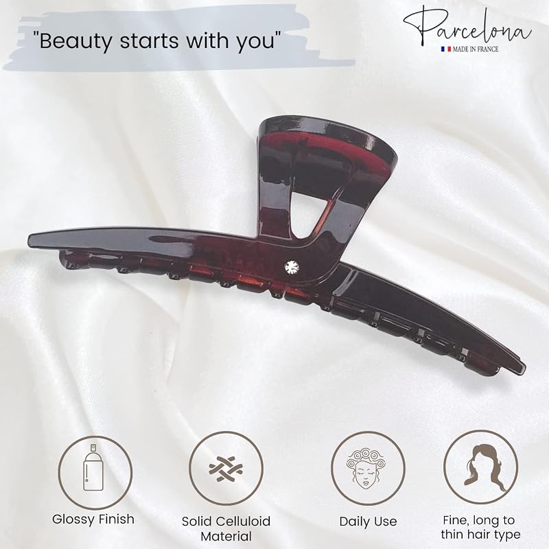 Pinza cabello con cubierta concha tortuga