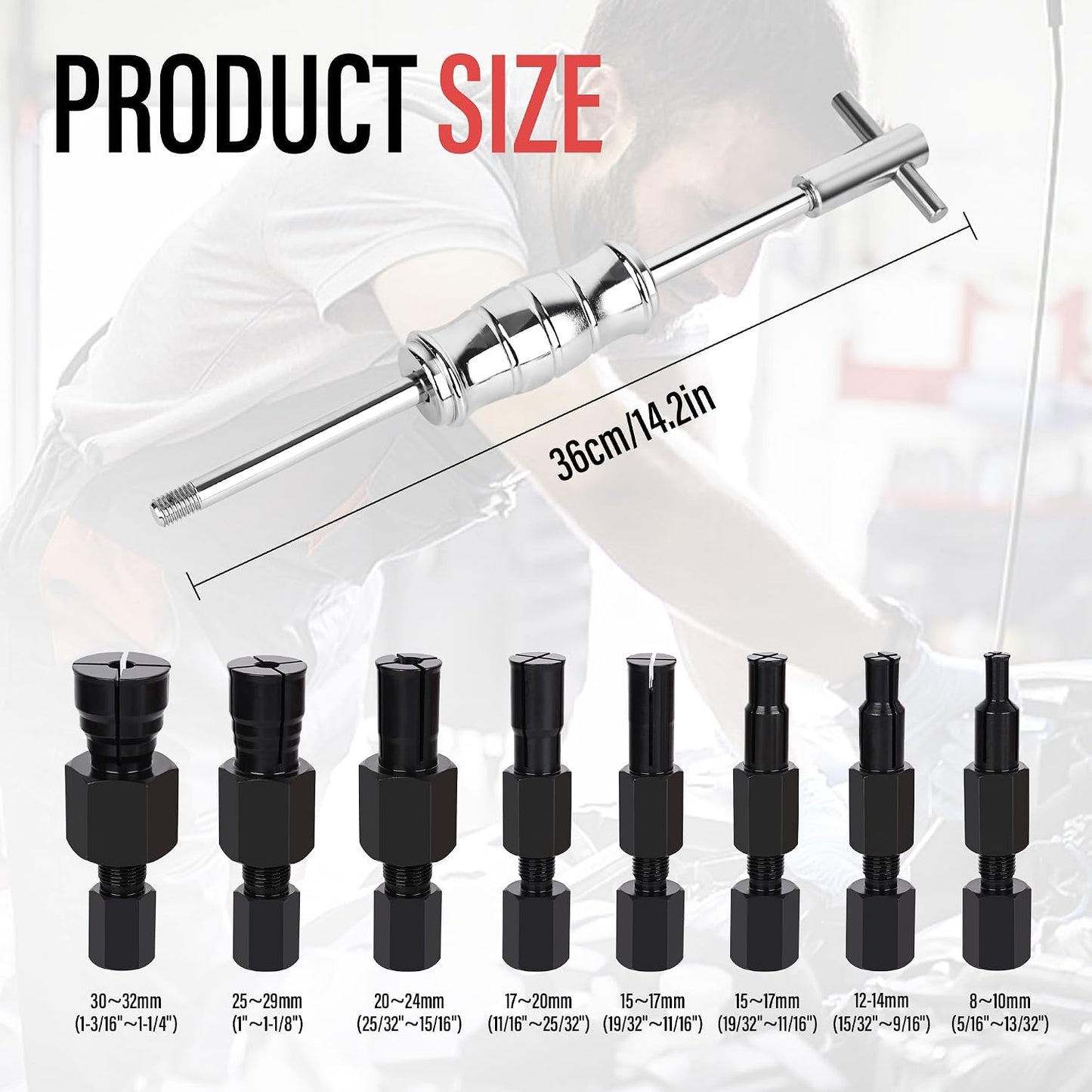 Kit extractor cojinetes motocicleta 8-32mm 9 pzas
