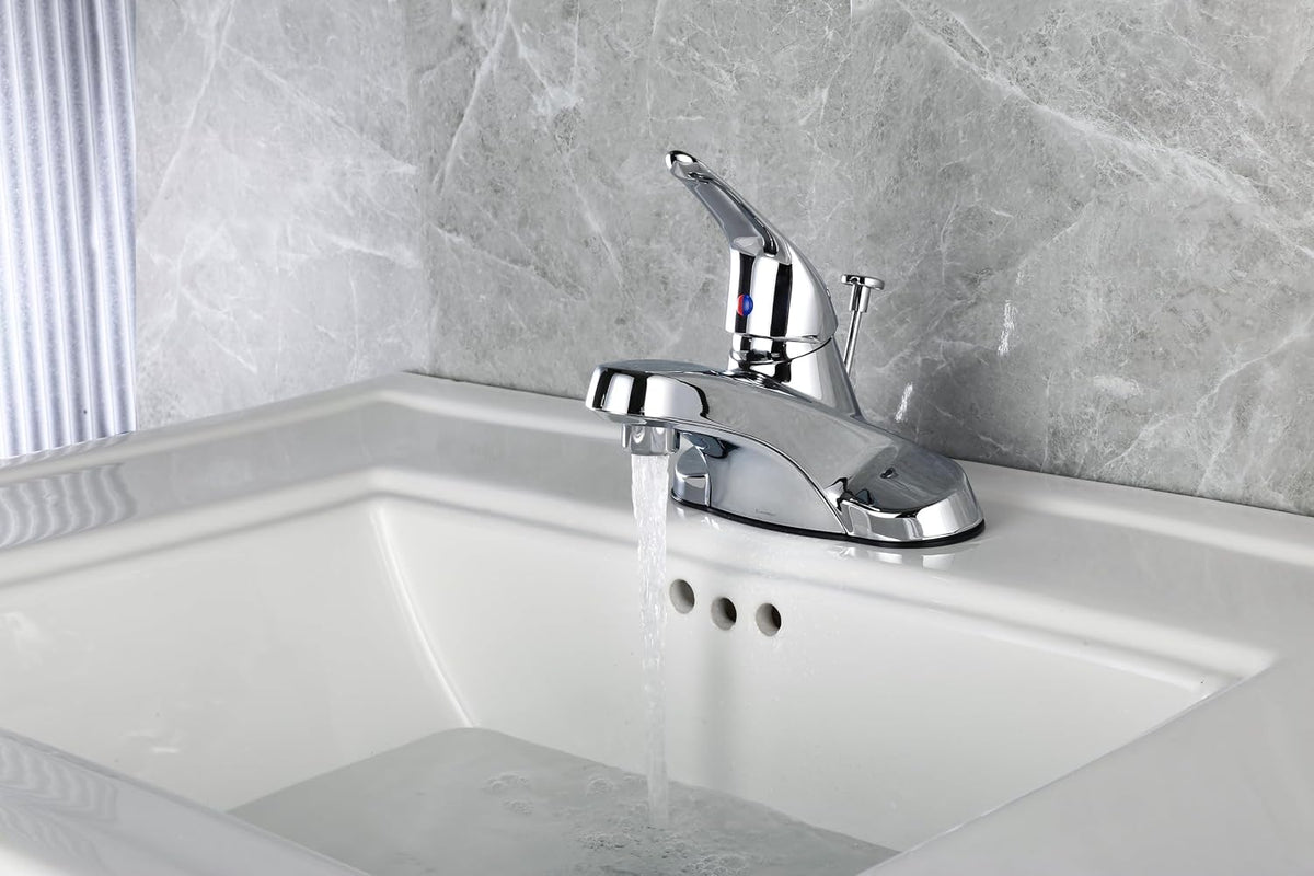 Grifo baño cromado 3 agujeros una manija F-3503-CP