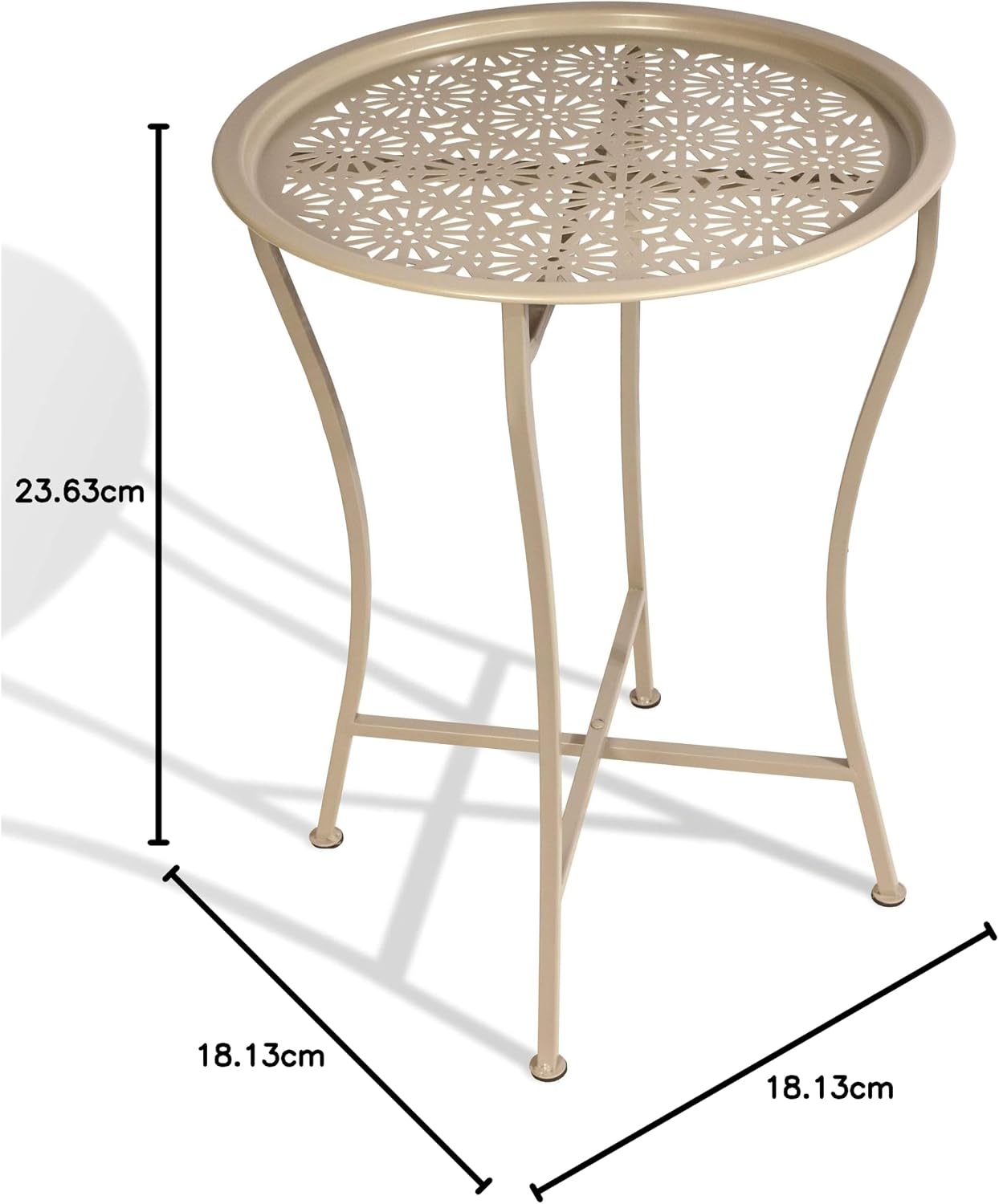 Mesa bandeja margaritas metal resistente soporte plegable