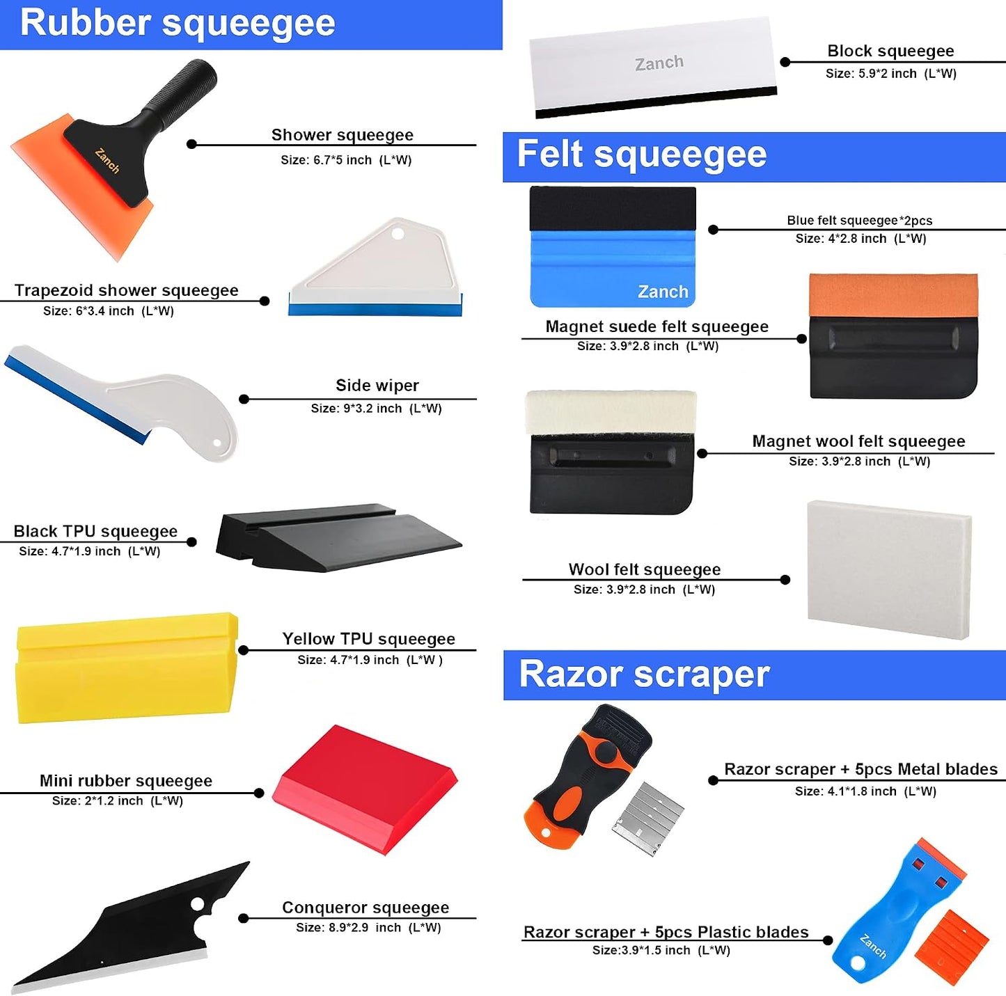 Kit tinte ventanas 64 pzas herramientas profesionales