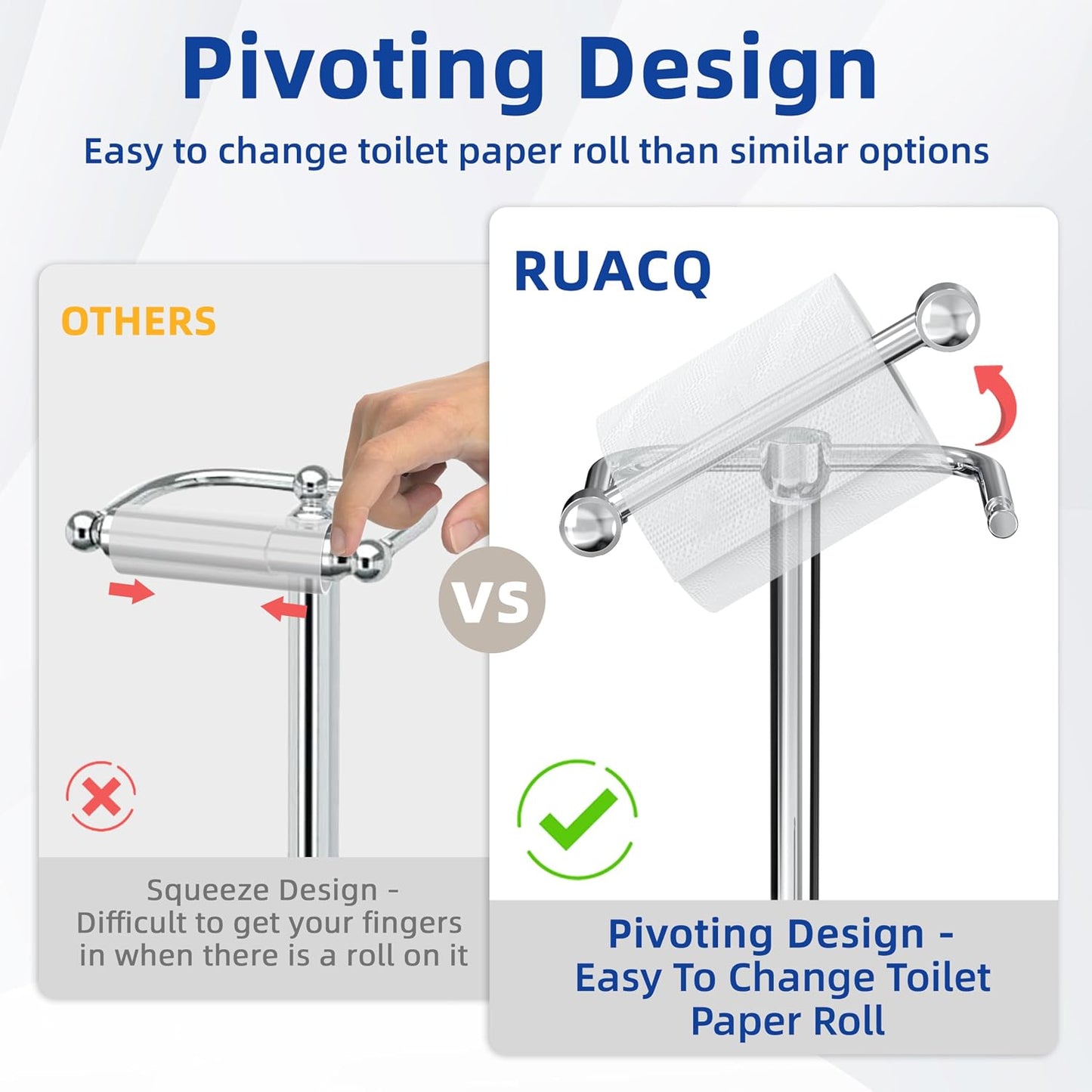 Soporte papel higiénico acero inox 4 rollos base estable