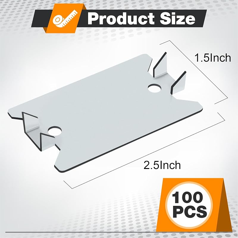 Placas uñas 1.5x2.5" con puntas afiladas 100uds