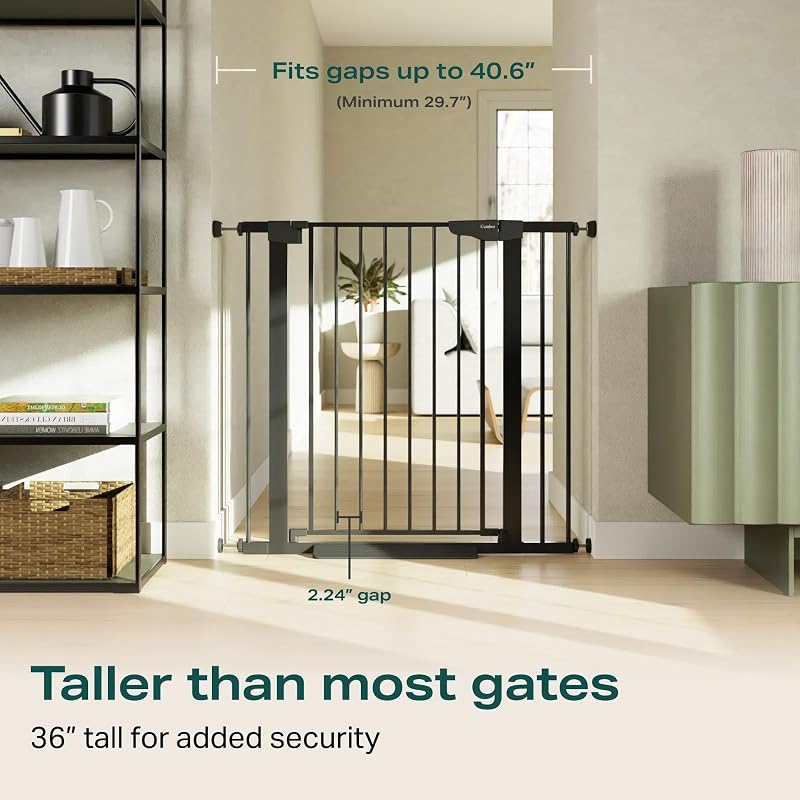 Puerta bebé 36" para perros 29.7-40.6" cierre automático