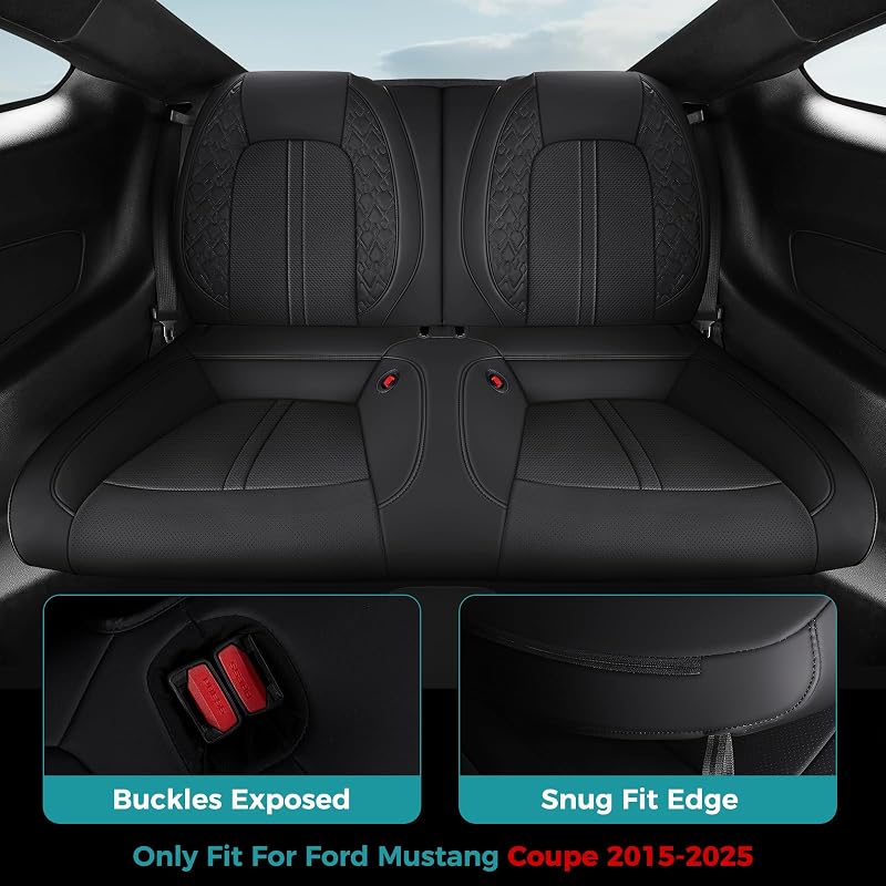Fundas asiento cuero Mustang 15-26 ajuste total