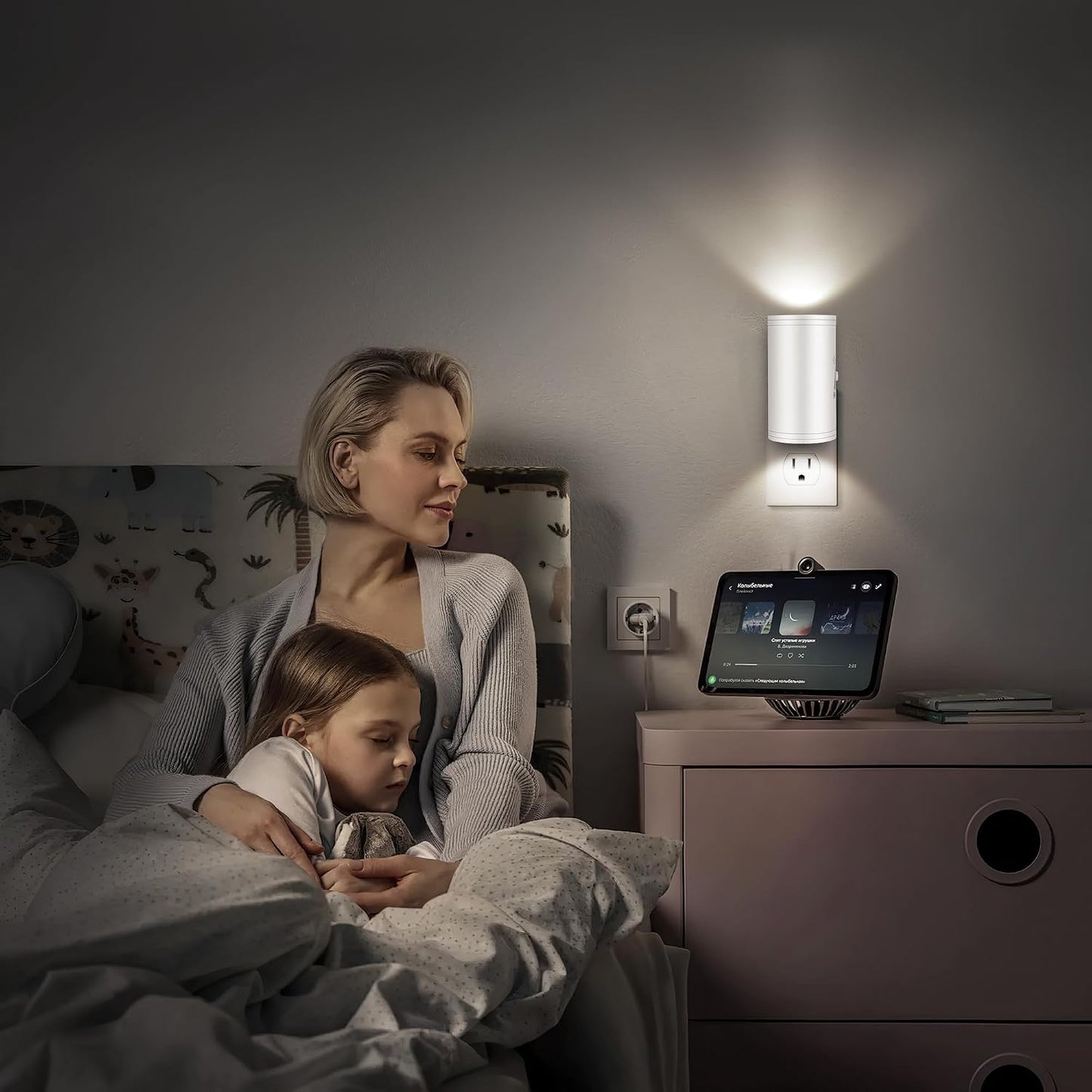 Luz nocturna LED enchufable sensor baño pasillo