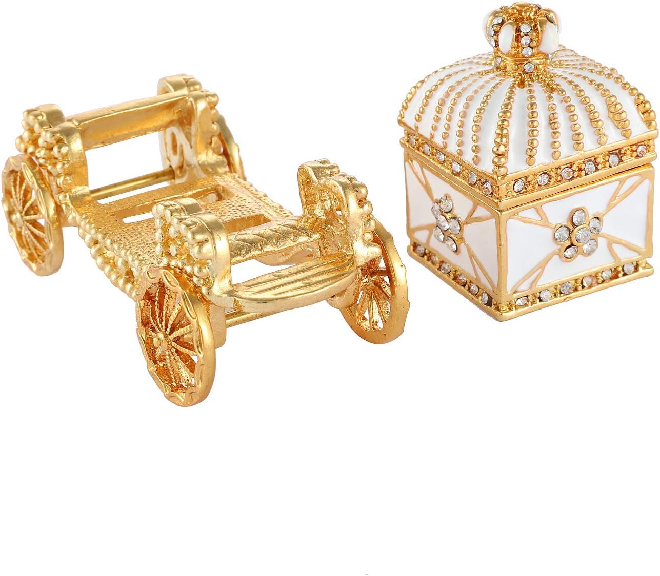 Caja esmaltada estilo carruaje con bisagras regalo familiar