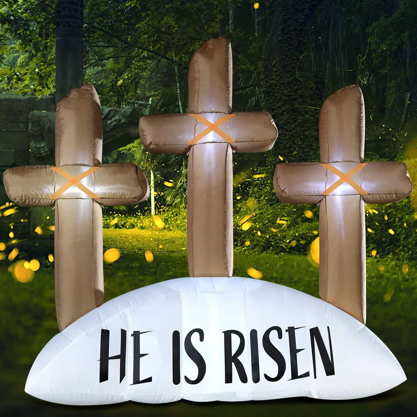 Decoración inflable Pascua 6ft con luces LED patio exterior