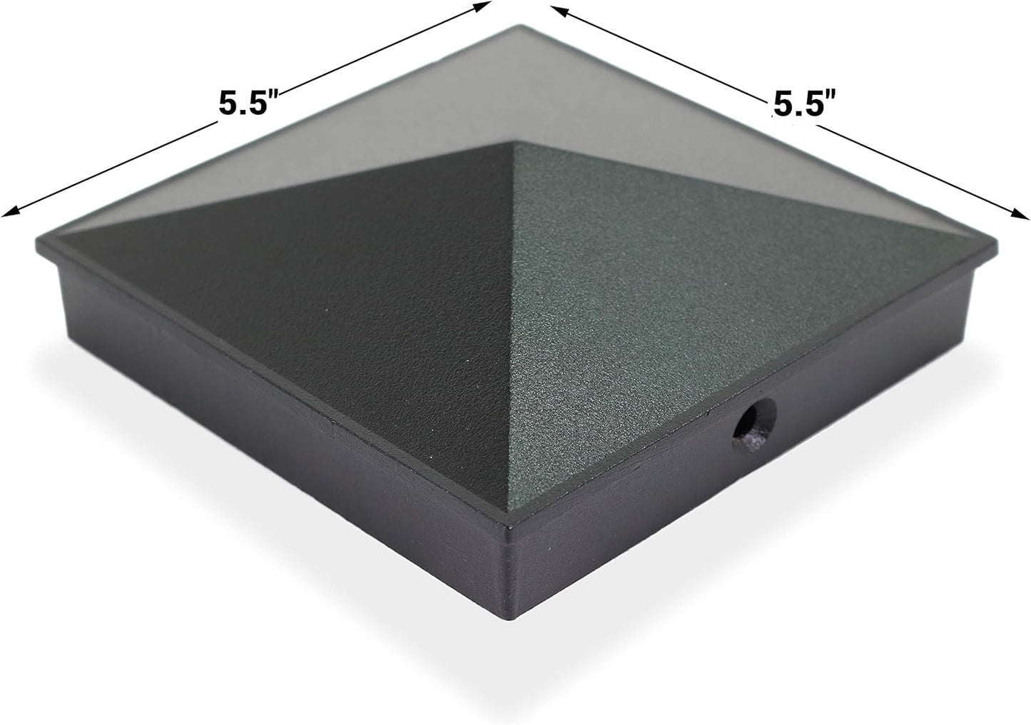 Tapones valla 5.5x5.5pulg aluminio polvo metal negro mate