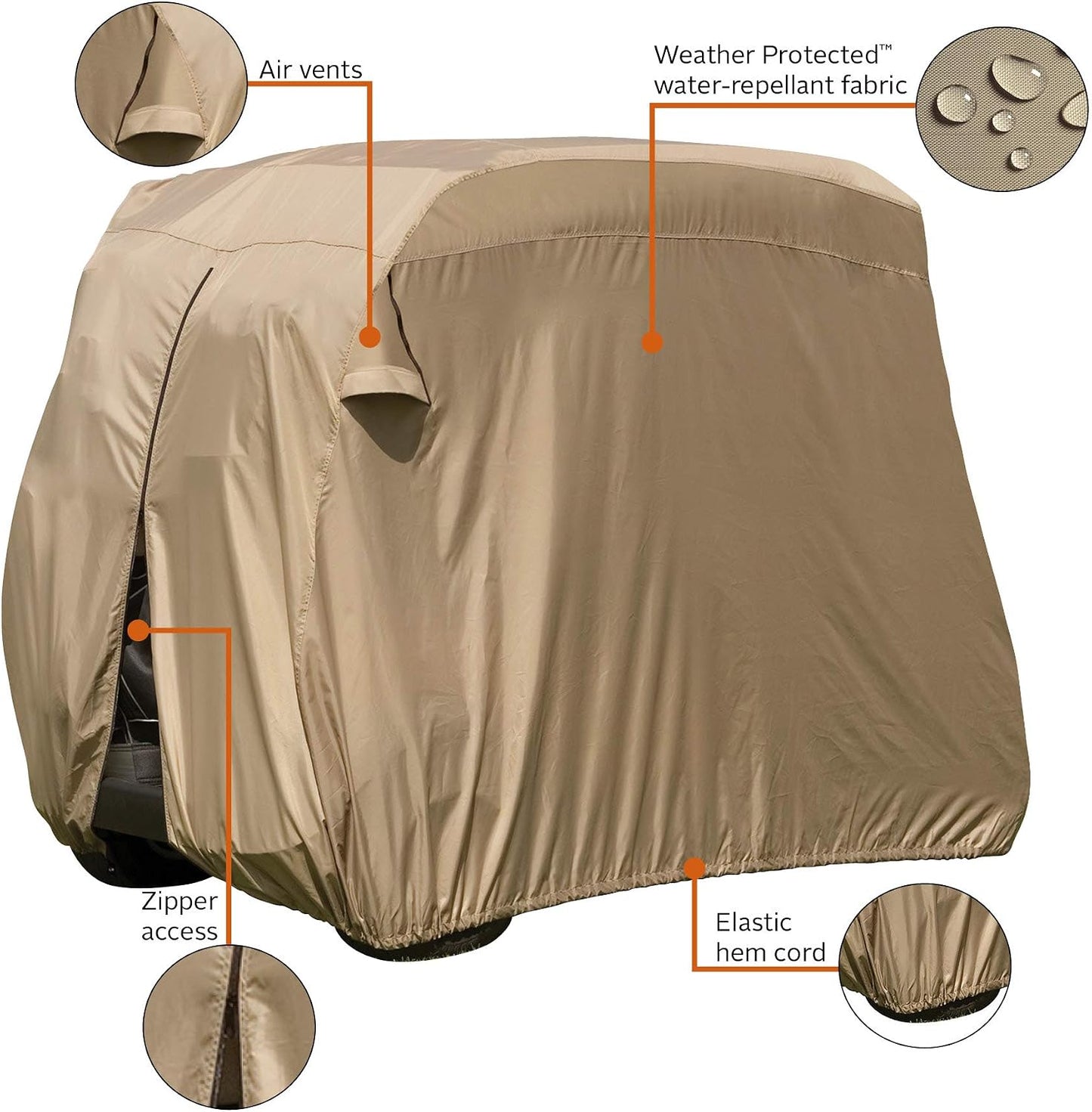 Funda carrito golf Fairway fácil de colocar