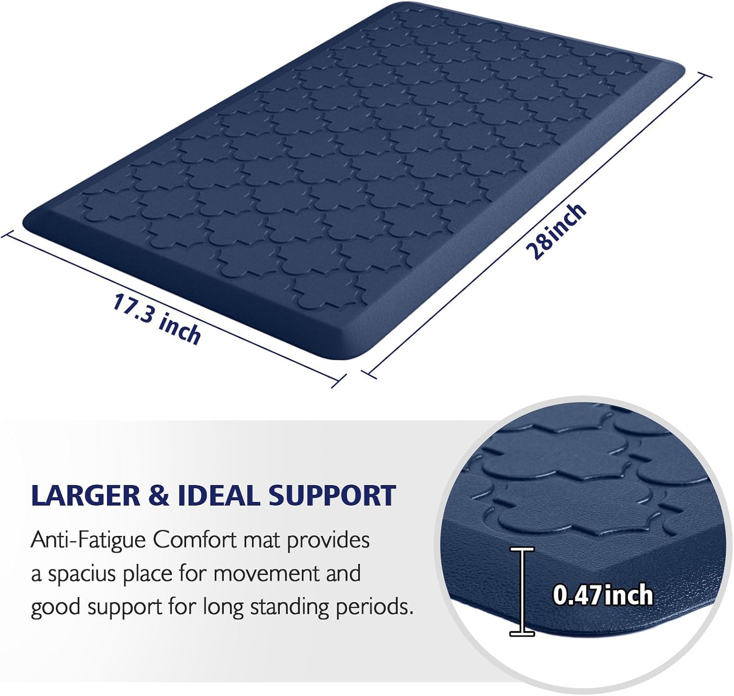 Alfombra cocina acolchada anti fatiga 17.3x28 pulg