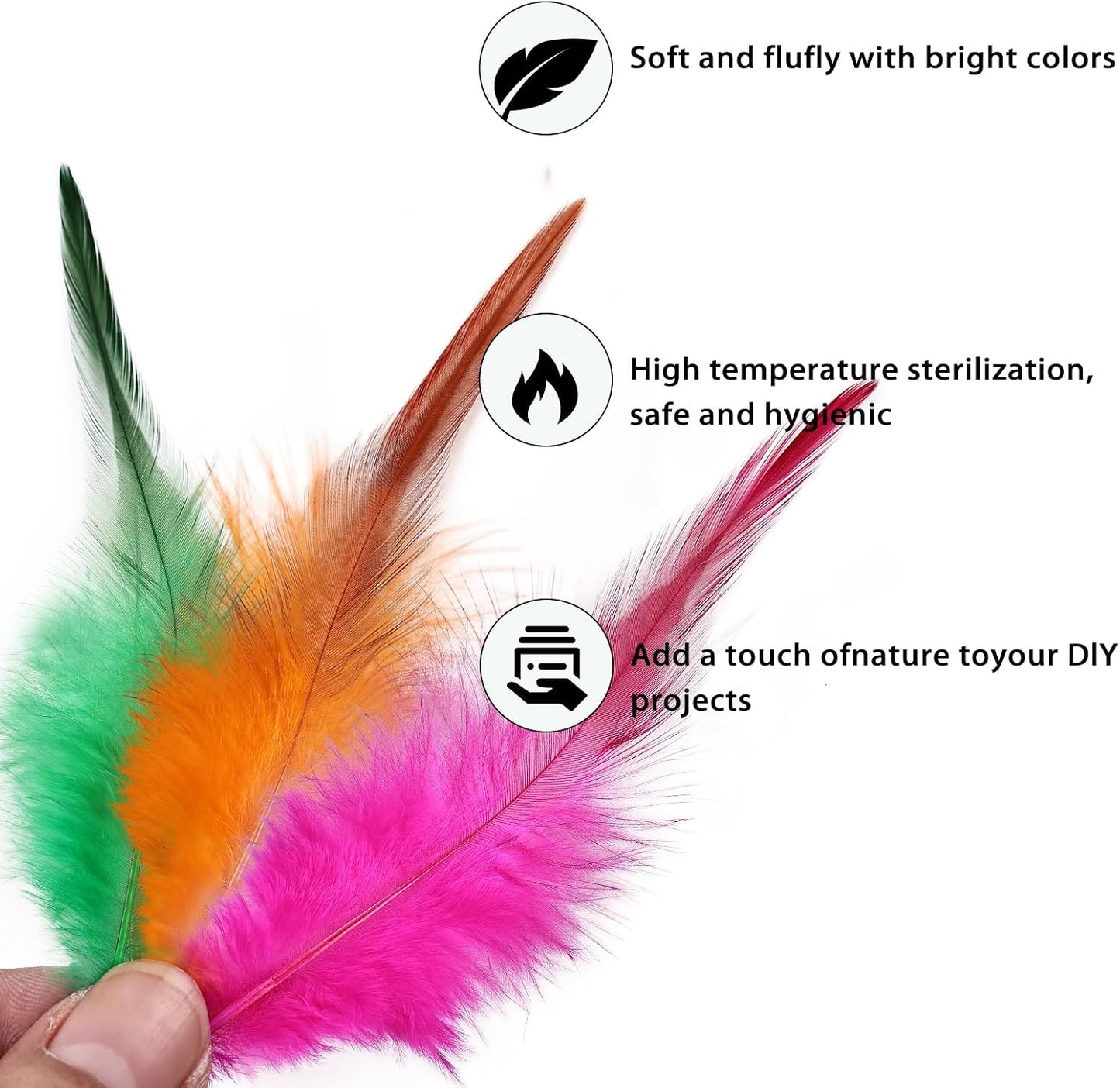Plumas manualidades 240pzas 5-7pulg coloridas bodas fiestas