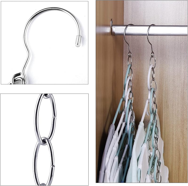 Cadenas mágicas acero inox 19.7" hogar oficina 6 Pzas