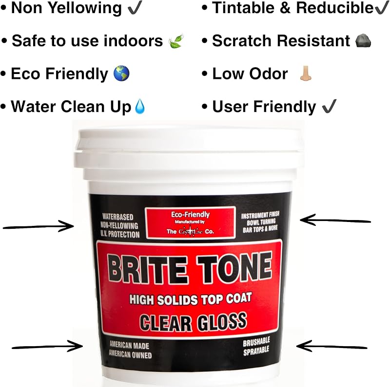 Acabado poliuretano alto contenido 32oz brillo transparente