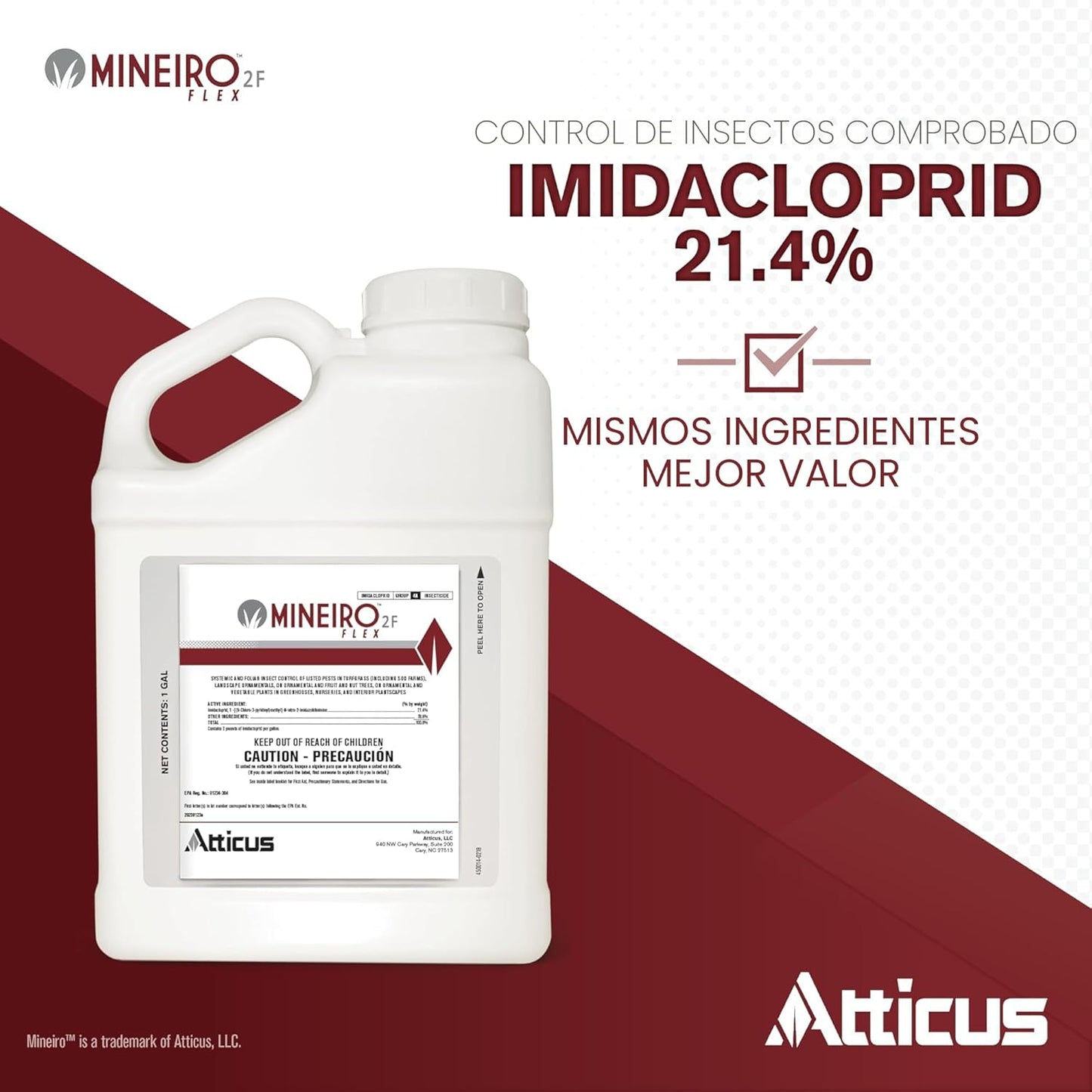 Insecticida sistémico imidacloprid 1gal para césped y paisajes