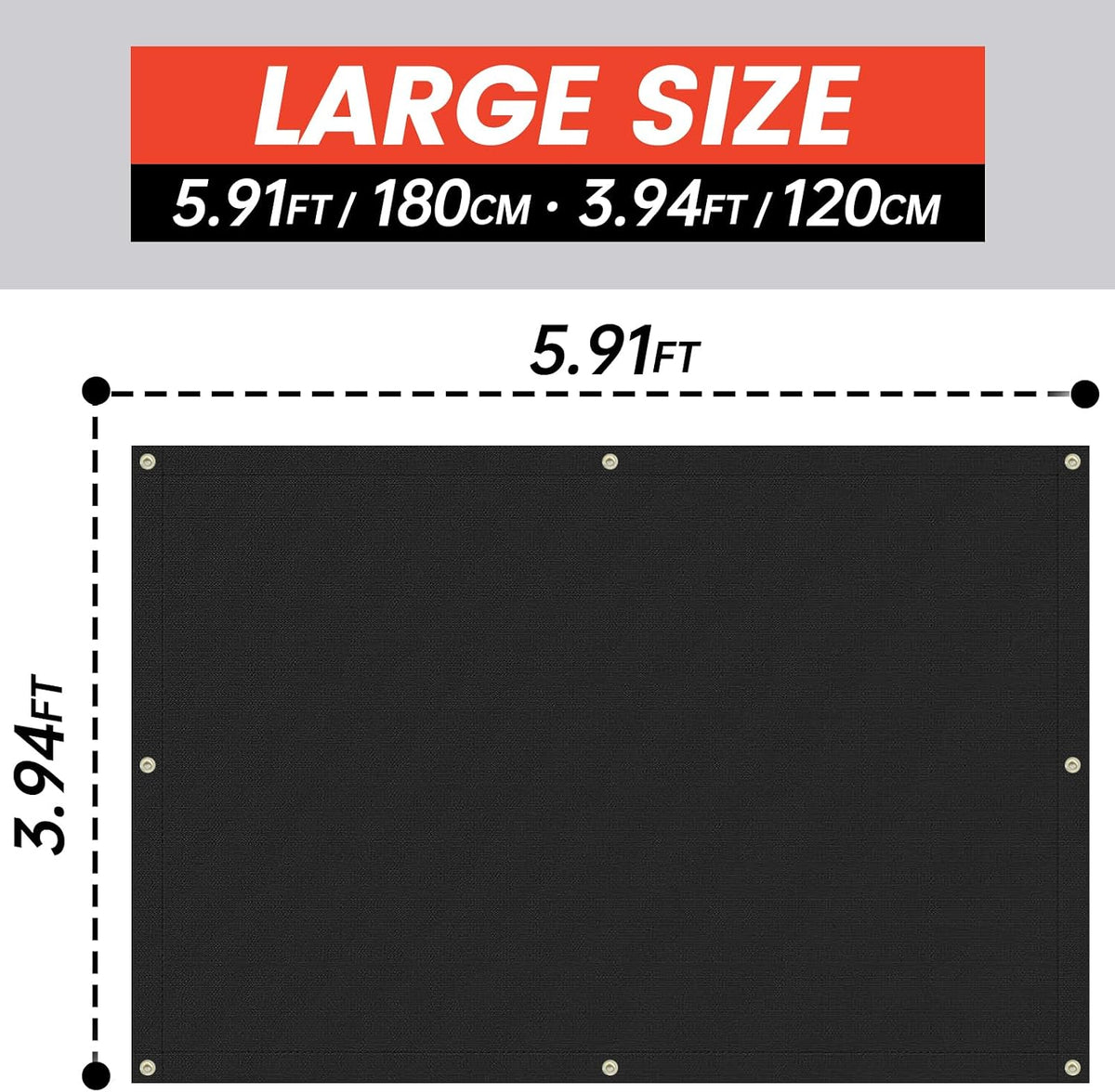 Manta soldadura ignífuga fibra vidrio 4x6ft ojales latón