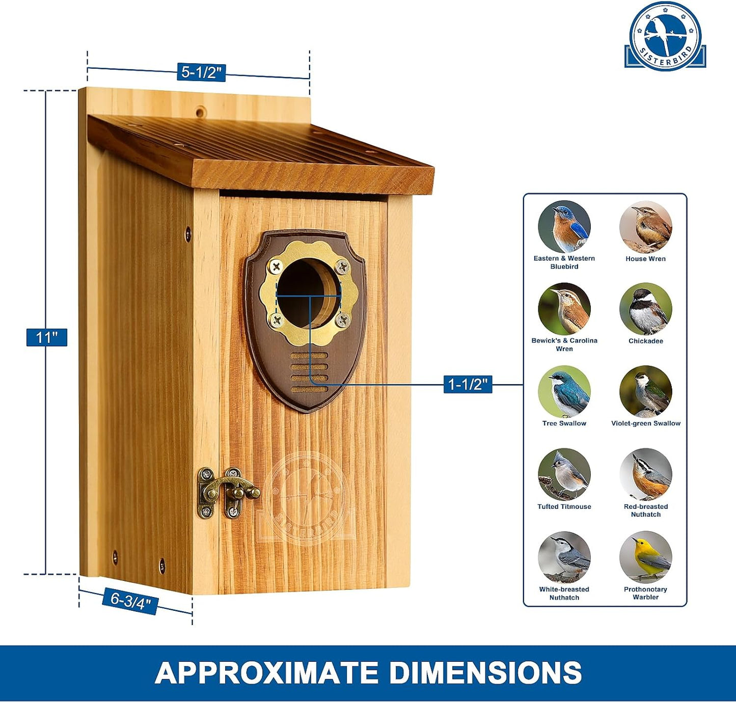 Casas para pájaros de madera premium para exteriores