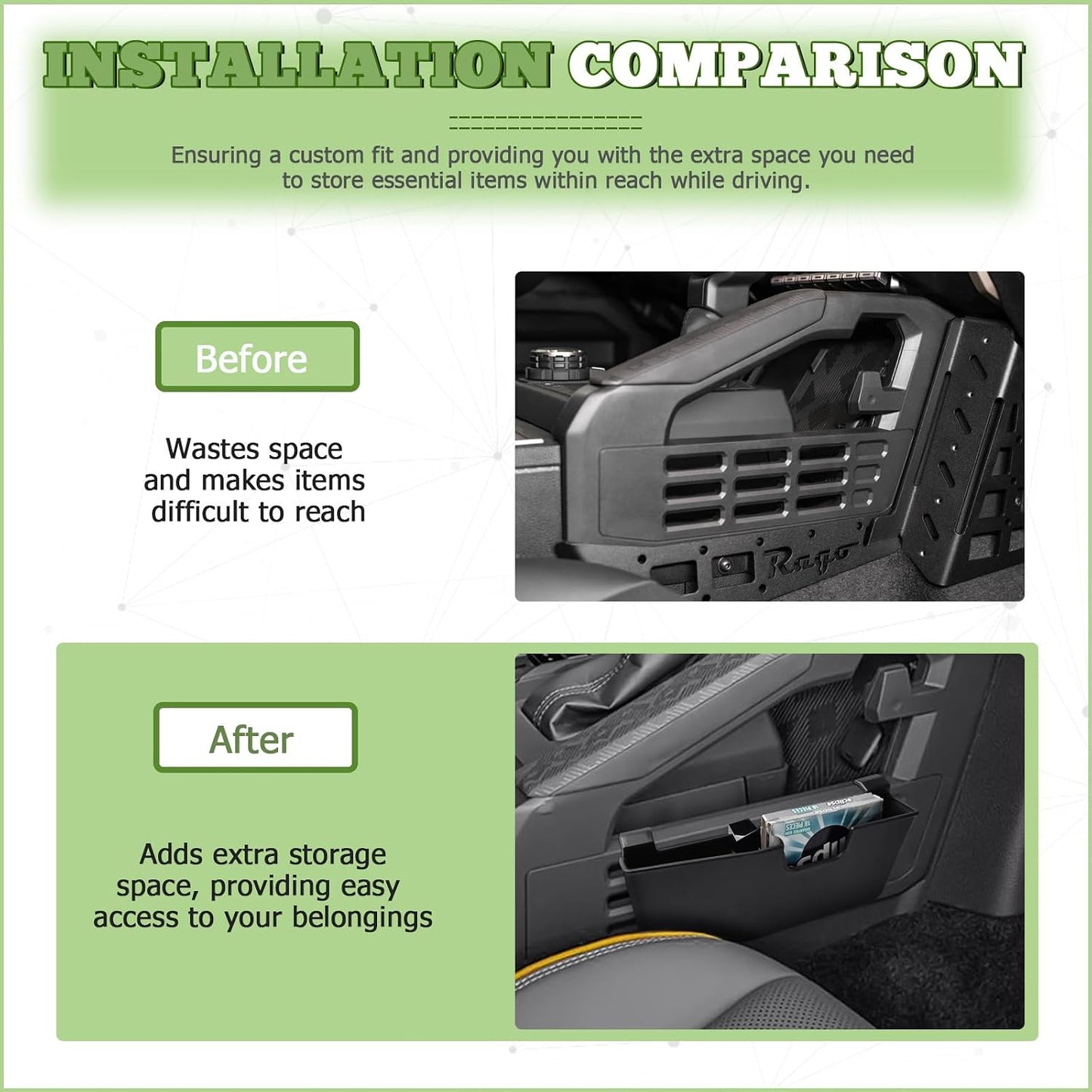 Organiz. consola central Toyota Tacoma 24-25 colgante negro