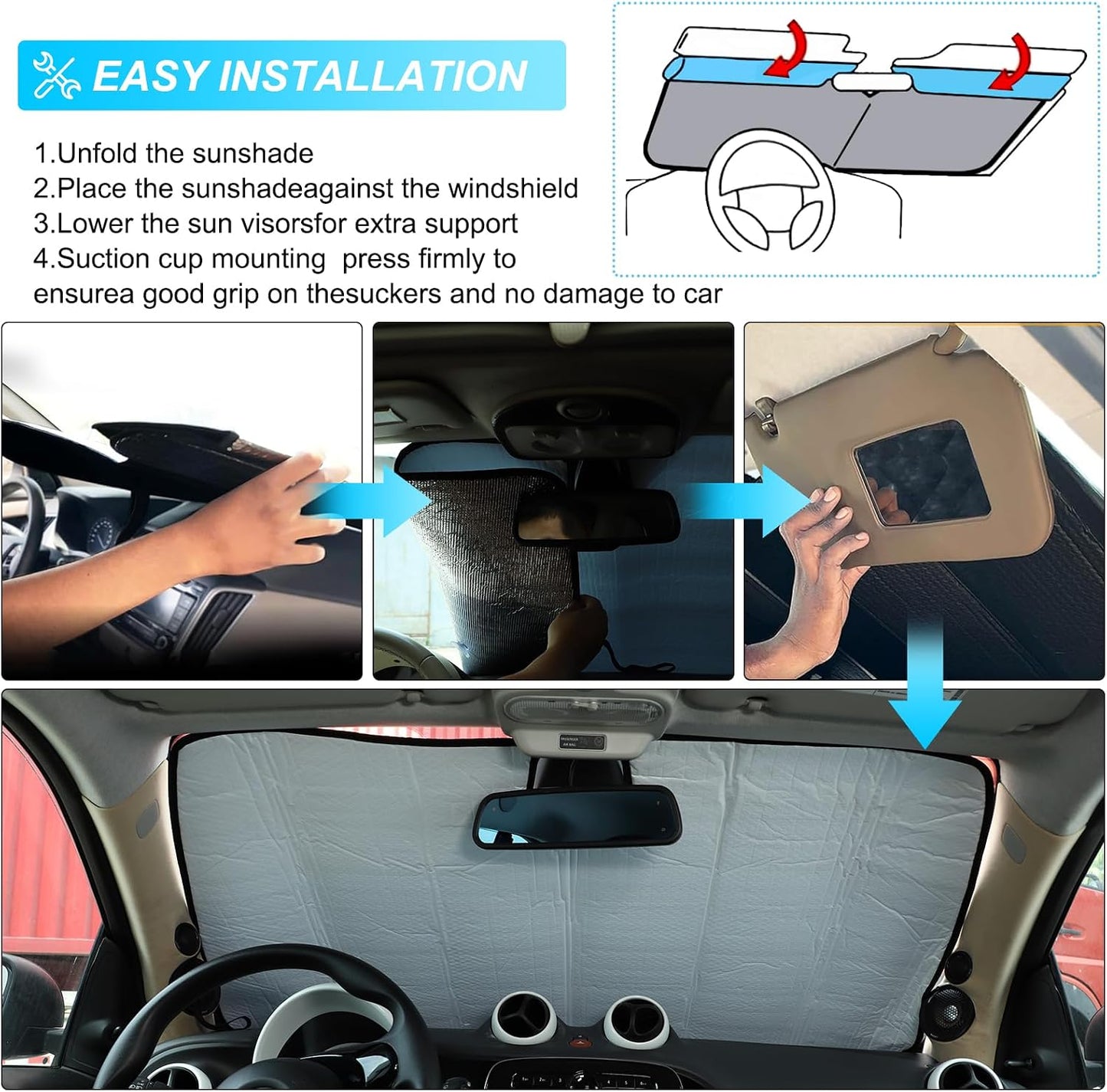 Parasol parabrisas Smart fortwo forfour2021 bloqueador calor