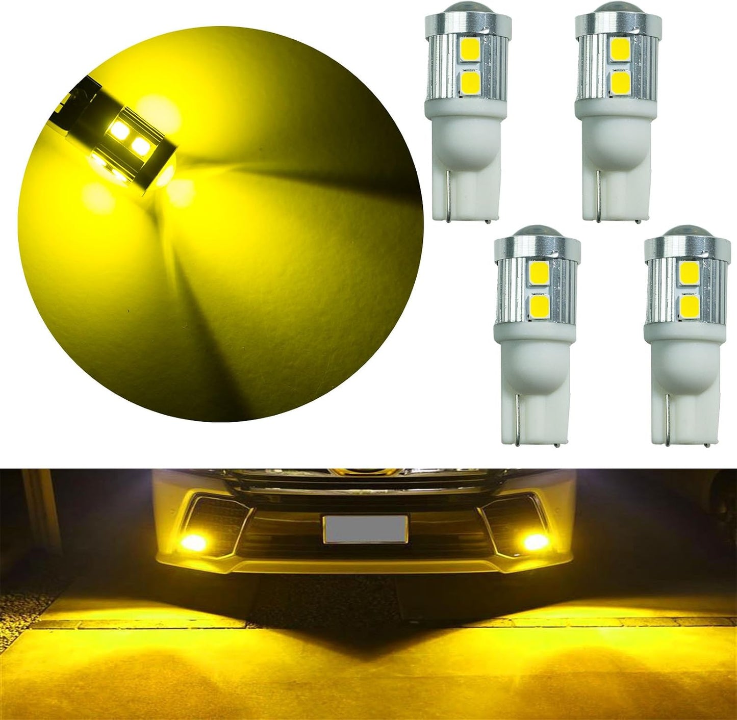 4 Bombillas LED Señal Giro 9-30V T10