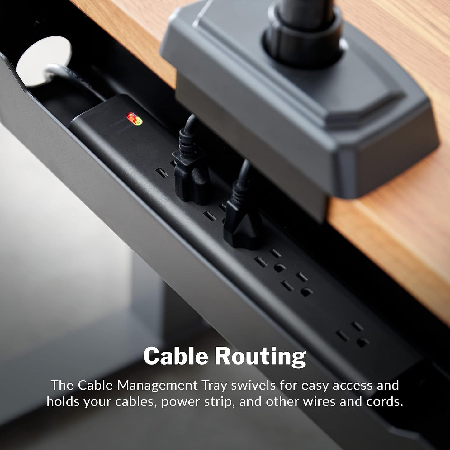 Bandeja organizadora cables escritorio 48x30pulg