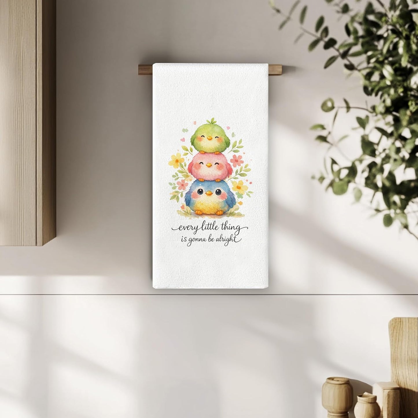 Toallas de cocina con motivos de pájaros, regalo inspirador para mujer