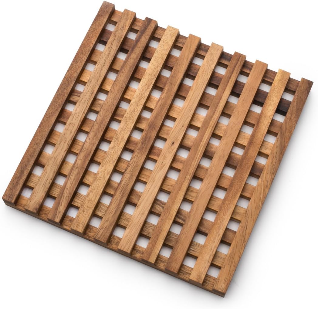 Salvamanteles venecianos madera acacia 10x10pulg