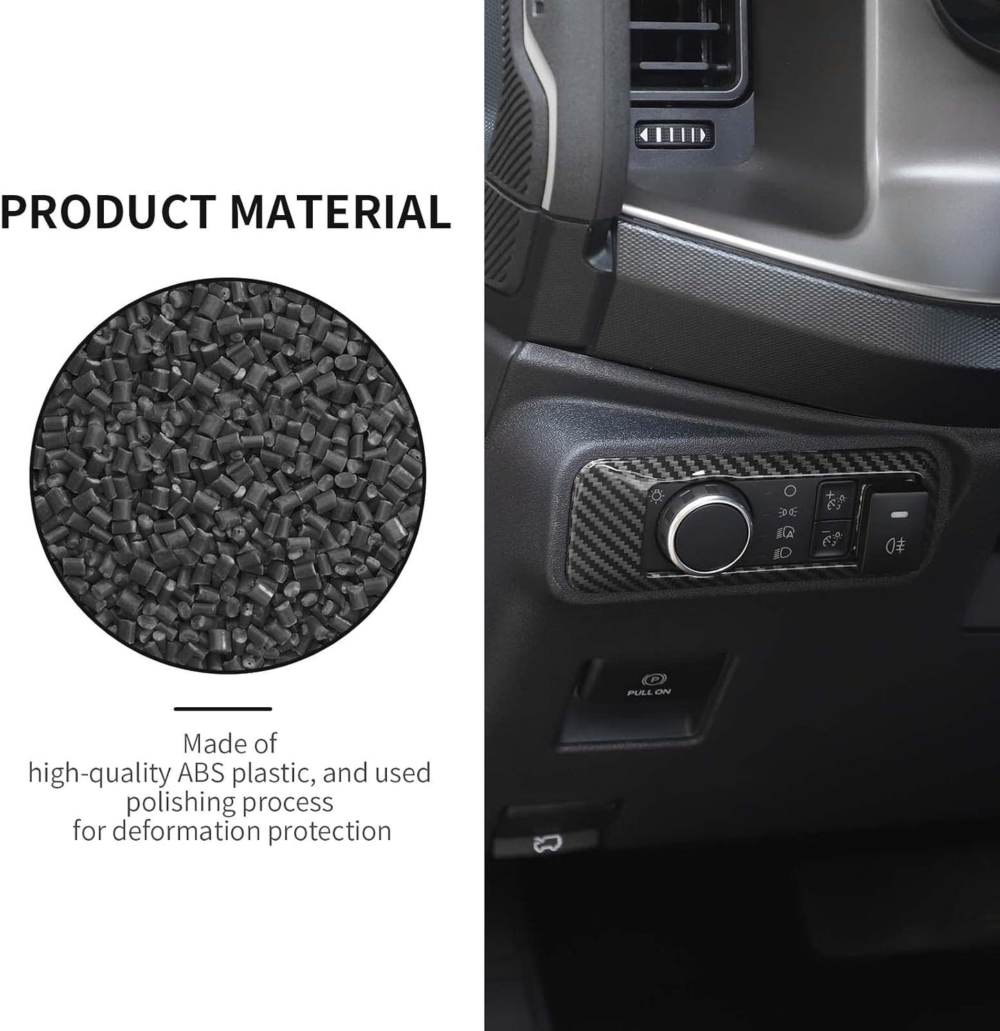 Cubierta botón faro Ford Bronco 21-25 fibra carbono