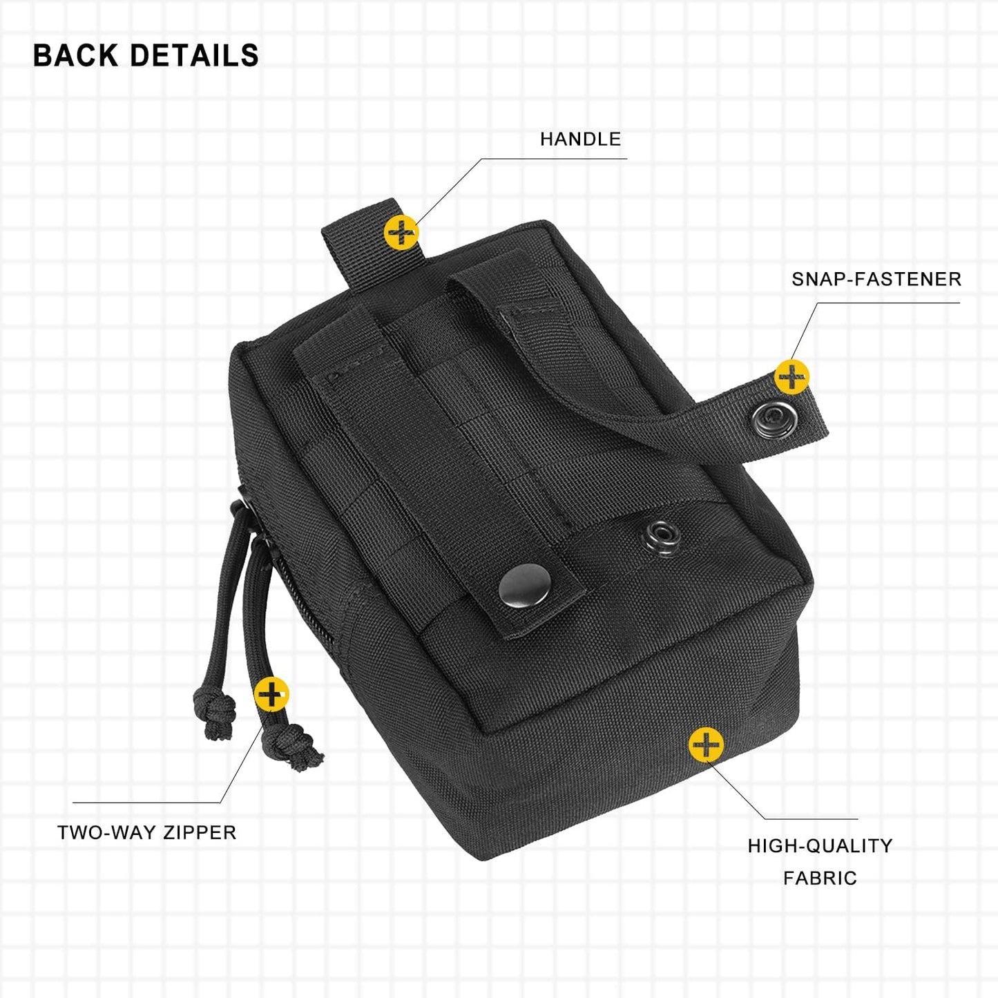 Bolsa táctica multiusos compacta para cintura EDC