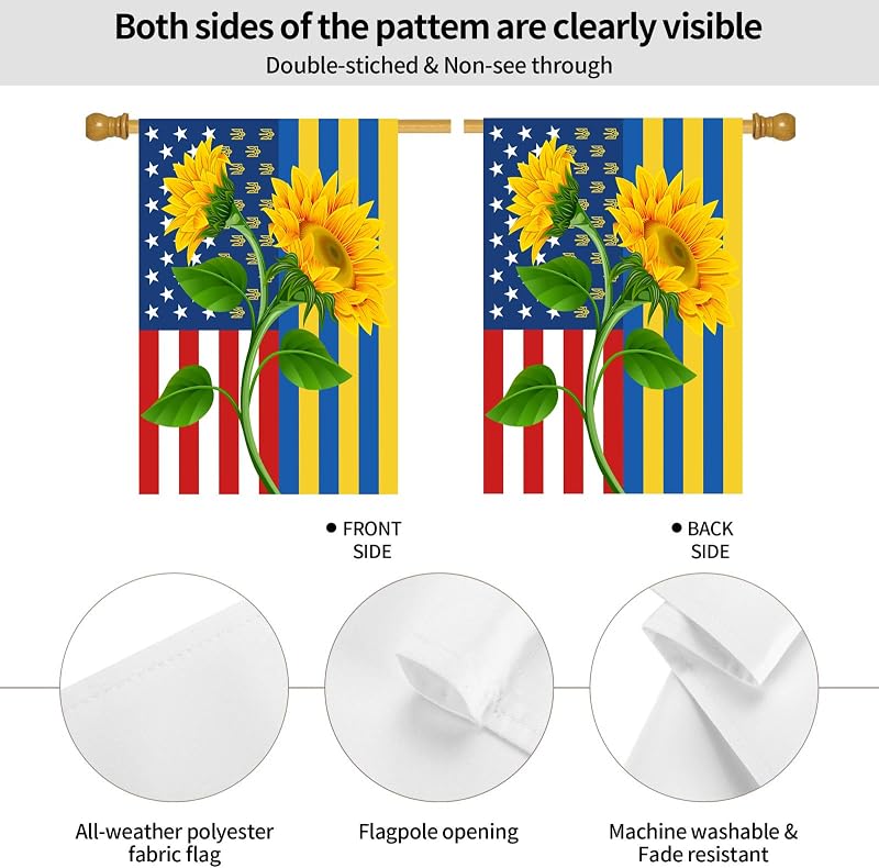 Bandera jardín Amo a Ucrania 71x101cm resistente decoloración