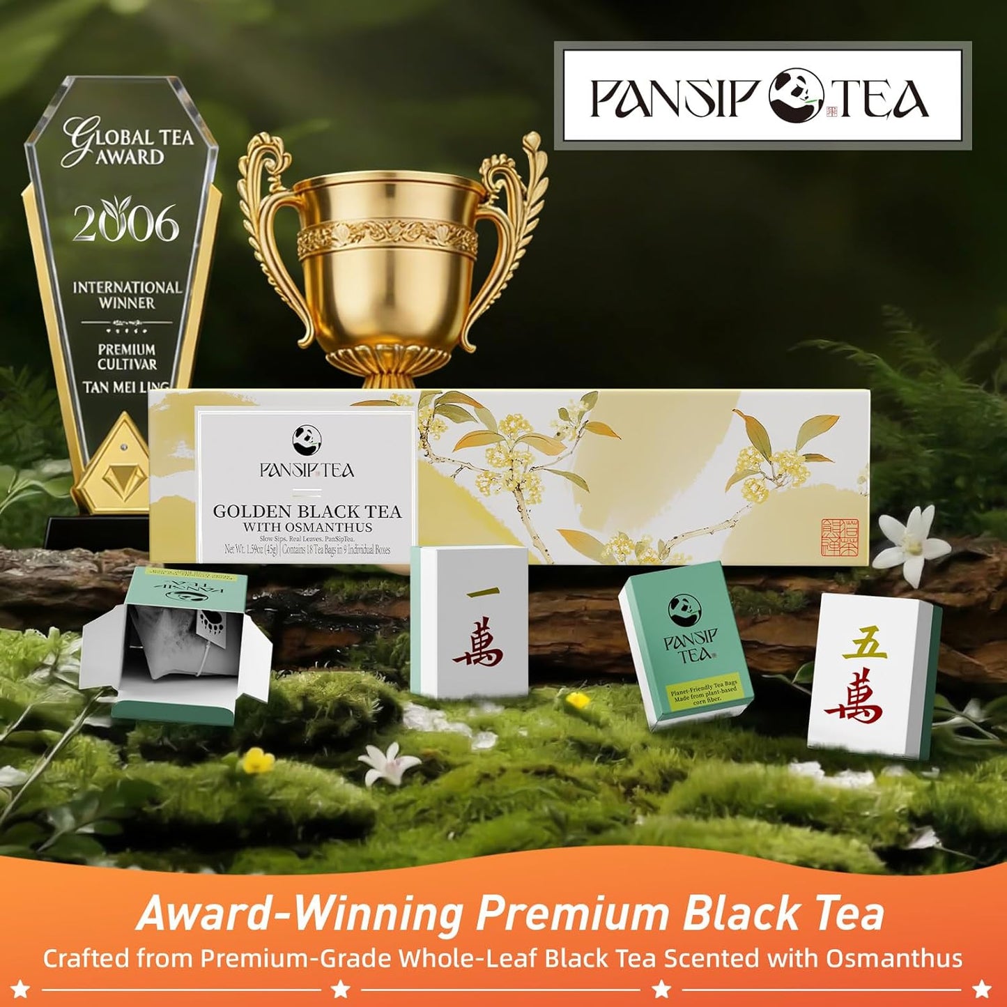 Juego 18 bolsas té negro Osmanthus aroma floral suave