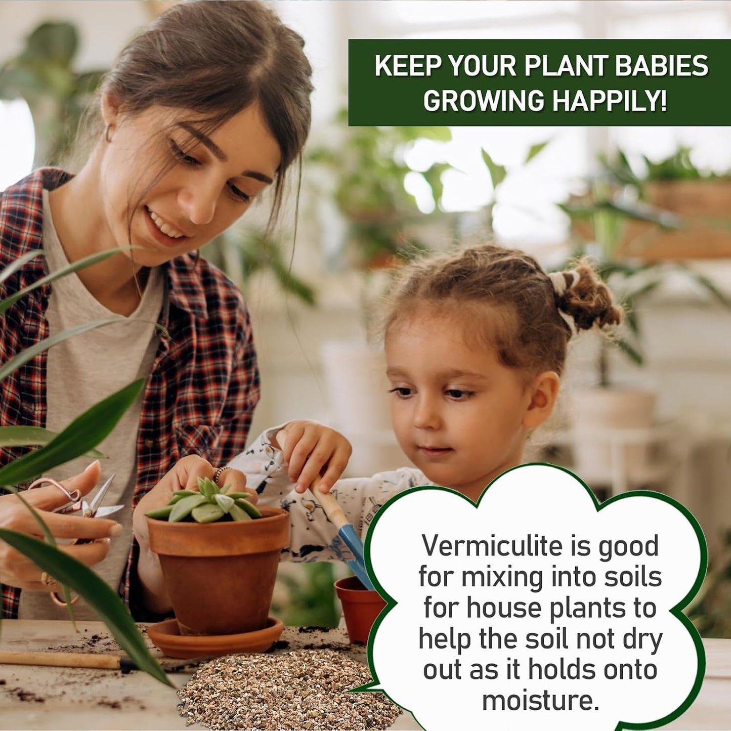 Vermiculita hortícola grado curso para plantas y jardinería