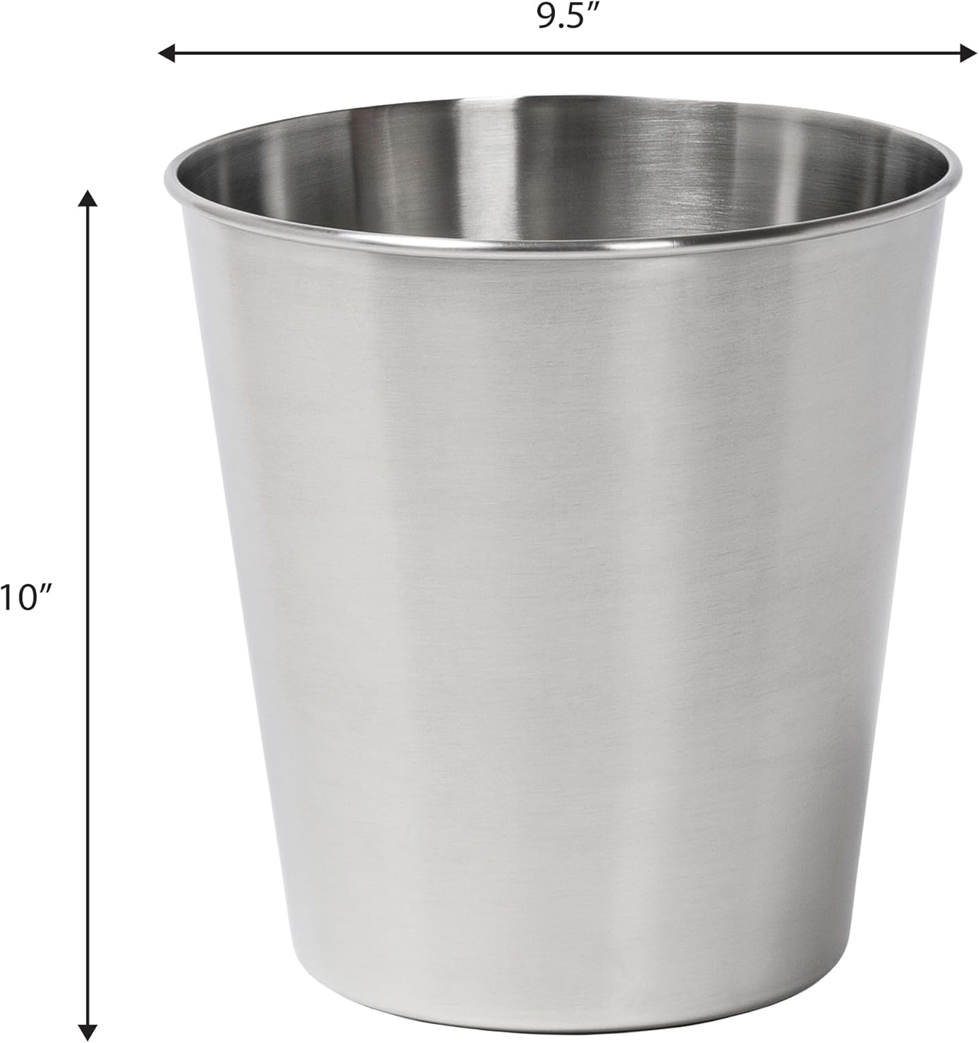Cubo basura acero cepillado 2gal set 2