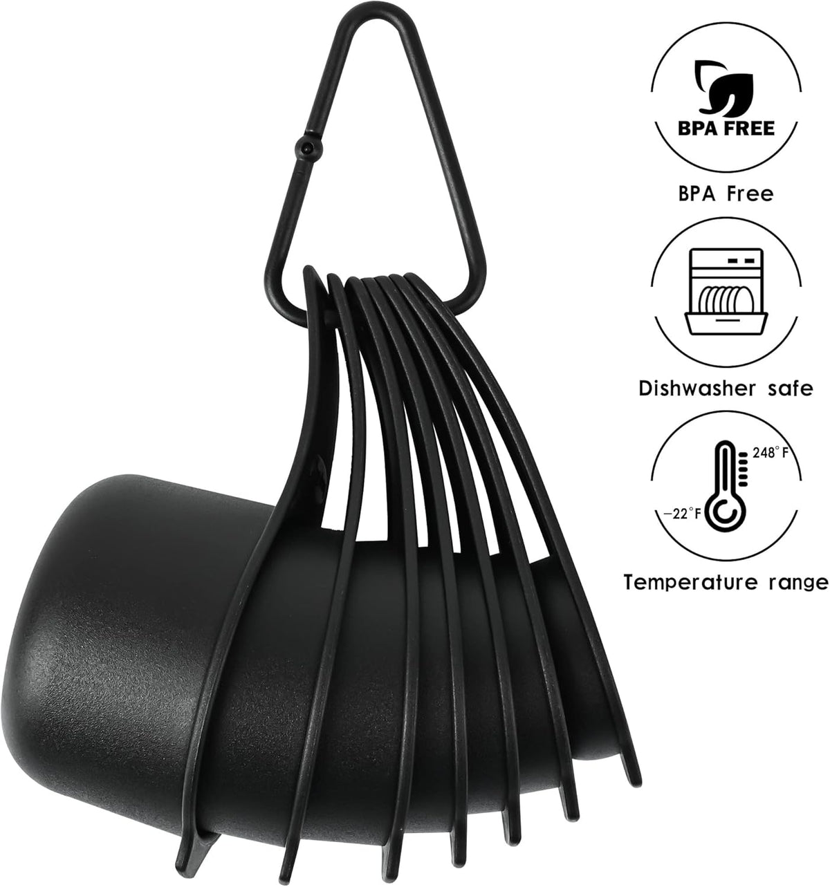 Set 15 Tazas y Cucharas Medidoras Plástico Seco para Hornear