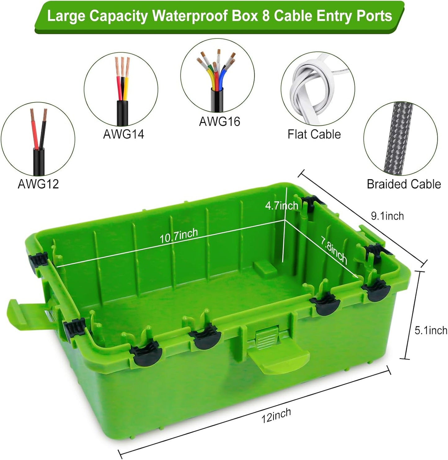 Caja eléctrica exterior IP54 impermeable cubierta toma