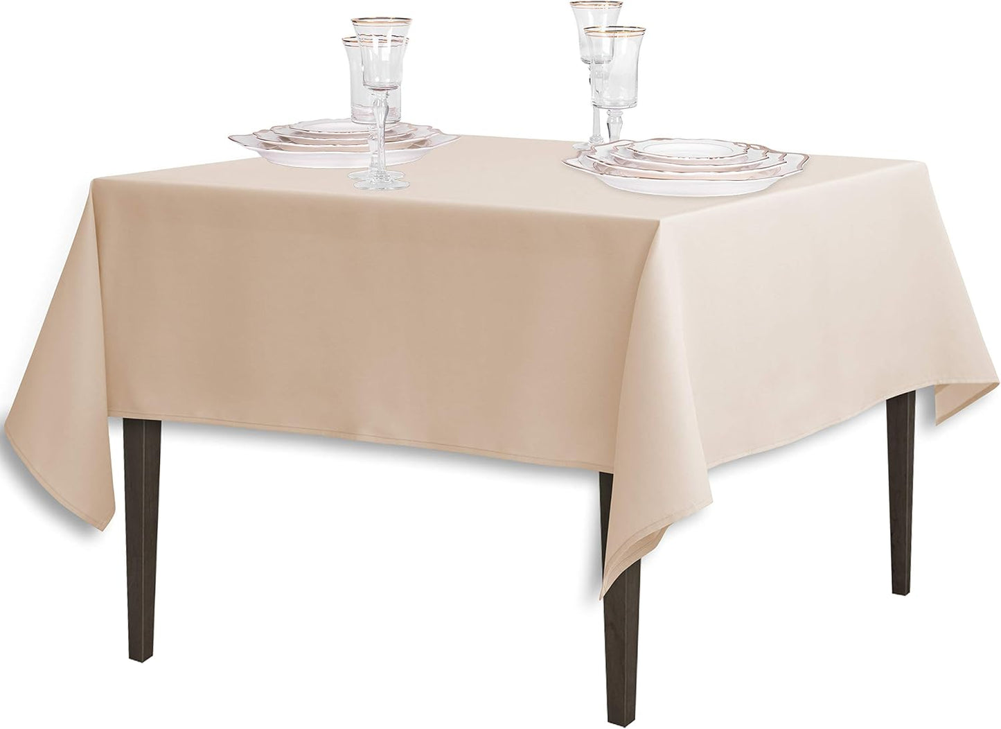 Mantel cuadrado poliéster 70pulg color beige