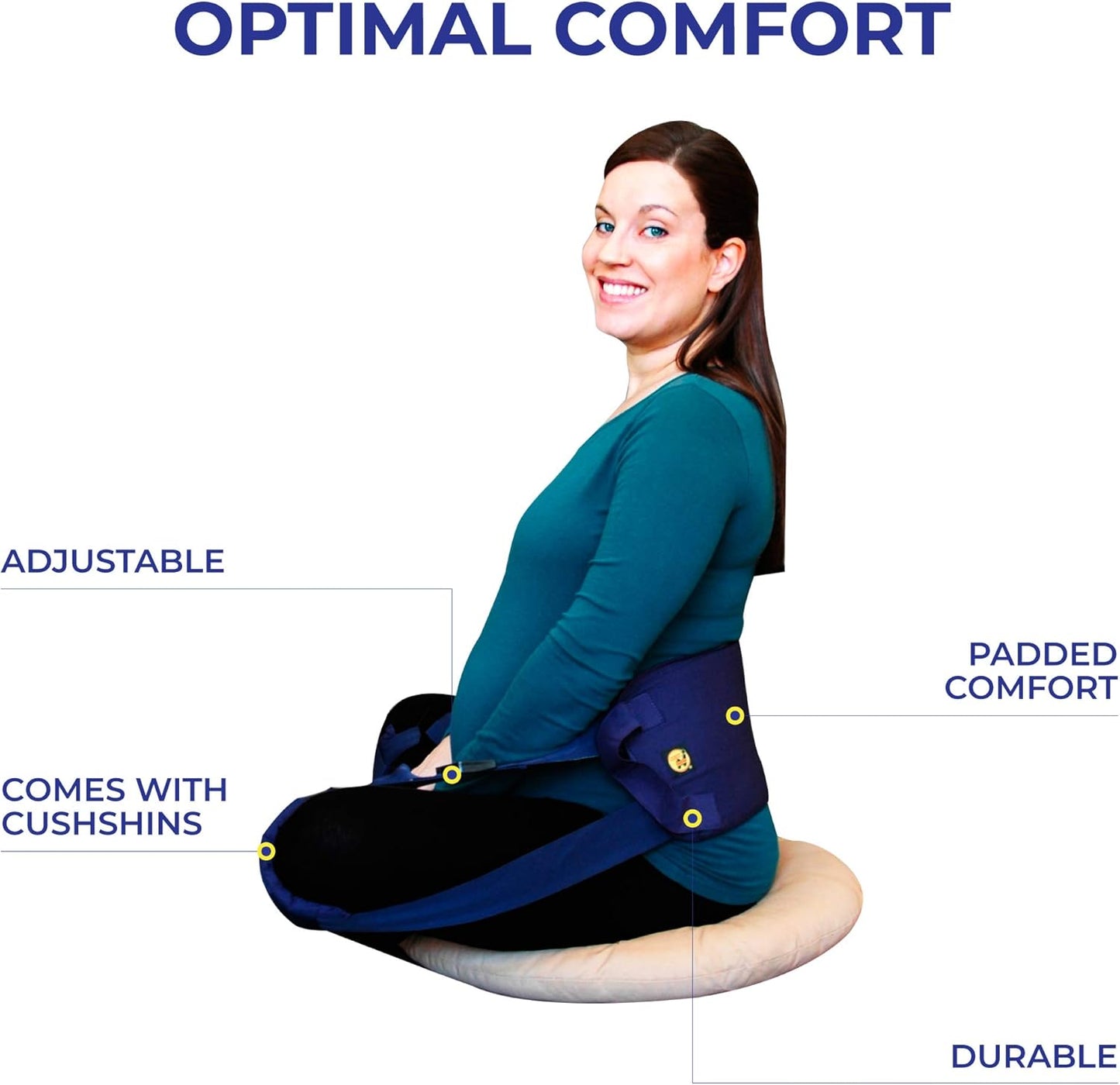 Respaldos con soporte espalda y corrector postura azul