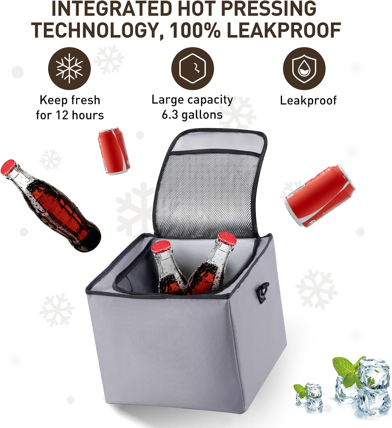 Organiz. maletero 4en1 con bolsa enfriadora plegable coche