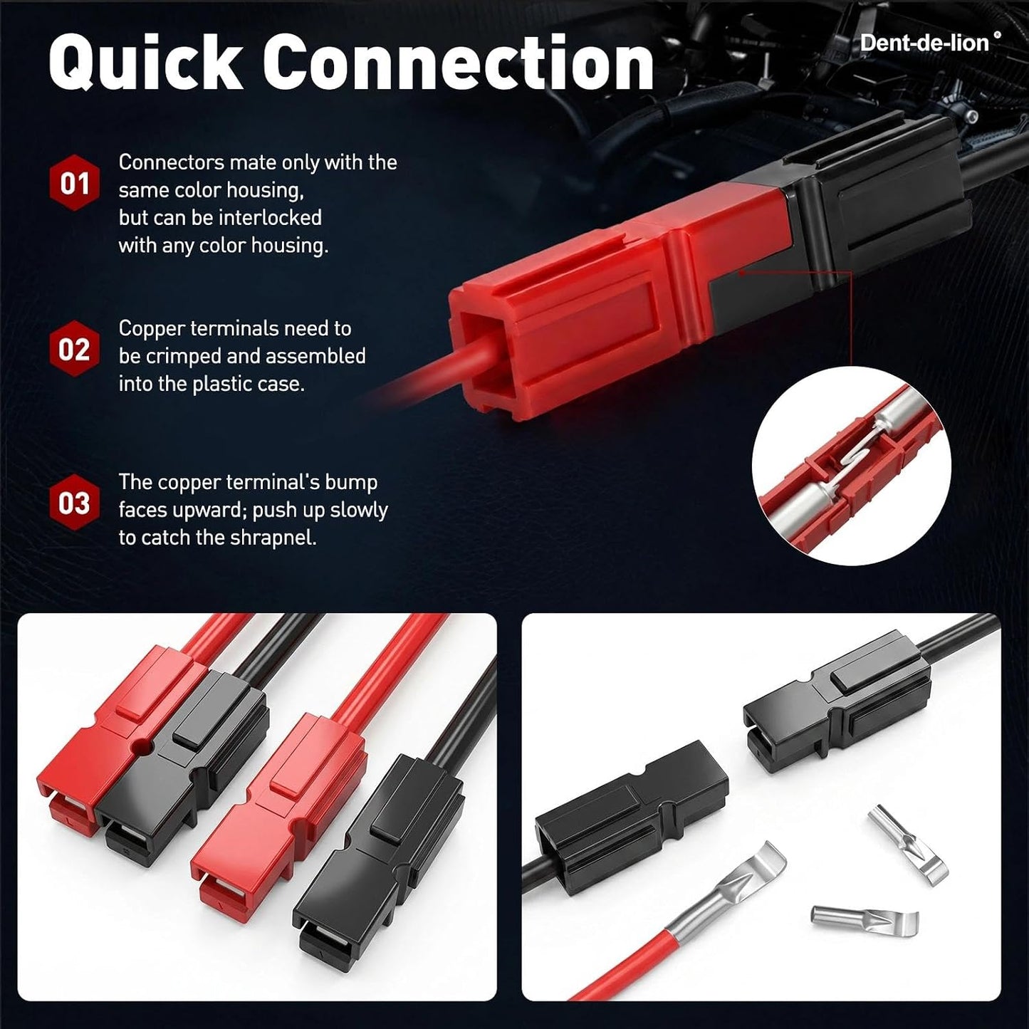 Kit 10 conectores 15A modulares batería rápida