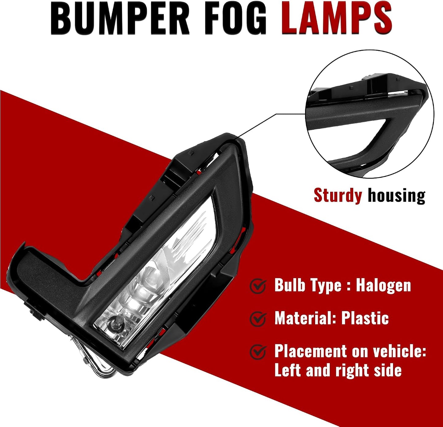 Kit luces antiniebla plástico para Nissan Rogue 17-20
