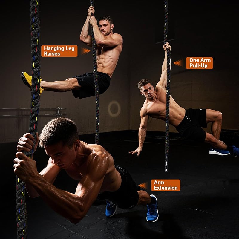 Cuerda escalada 1.5inch 10-40ft entrenamiento fuerza
