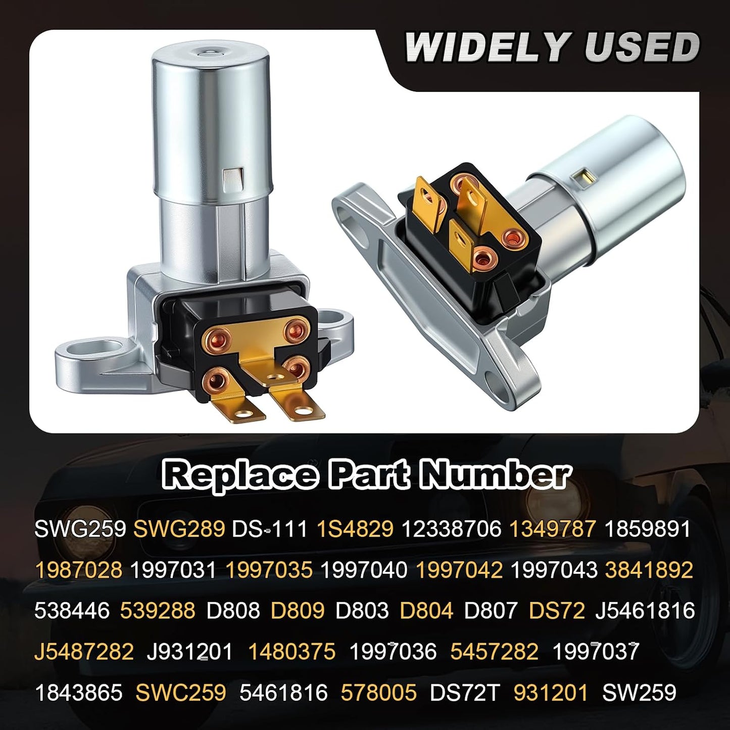 2 Pzas Interruptor Regulador Faros Auto 3 Terminales