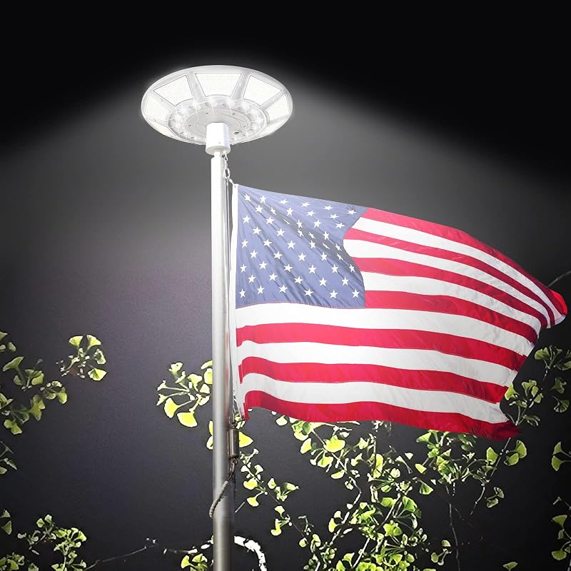 Luz solar para mástil bandera 6000 lúmenes 566 LED